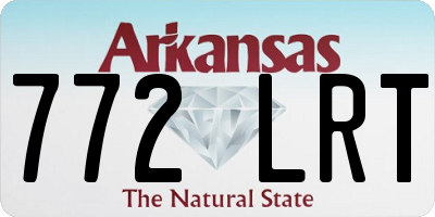 AR license plate 772LRT