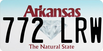 AR license plate 772LRW