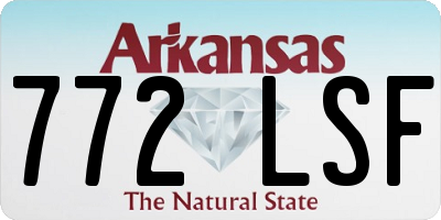 AR license plate 772LSF