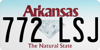 AR license plate 772LSJ
