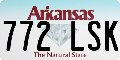 AR license plate 772LSK