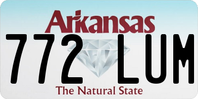 AR license plate 772LUM