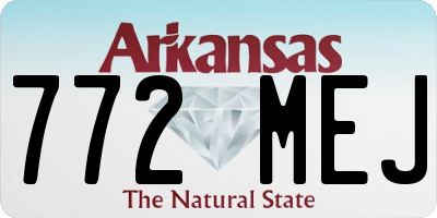 AR license plate 772MEJ