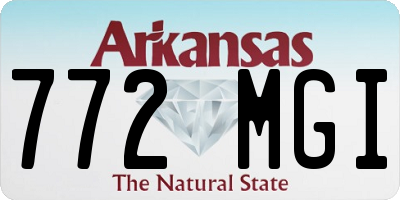 AR license plate 772MGI