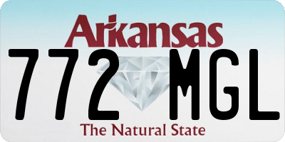 AR license plate 772MGL