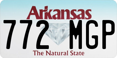AR license plate 772MGP