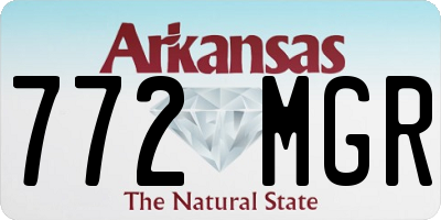 AR license plate 772MGR