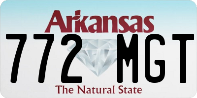 AR license plate 772MGT