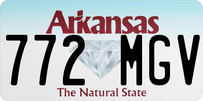 AR license plate 772MGV