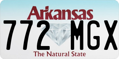 AR license plate 772MGX