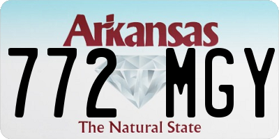 AR license plate 772MGY