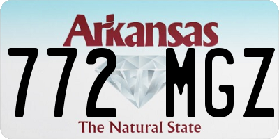 AR license plate 772MGZ