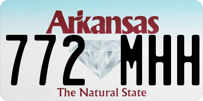 AR license plate 772MHH