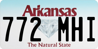 AR license plate 772MHI