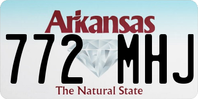 AR license plate 772MHJ