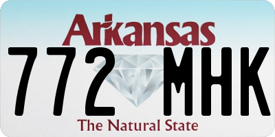 AR license plate 772MHK