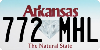 AR license plate 772MHL