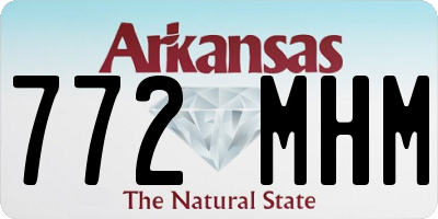 AR license plate 772MHM