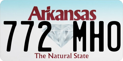 AR license plate 772MHO