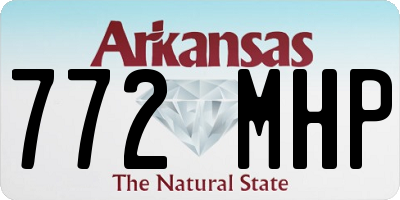 AR license plate 772MHP