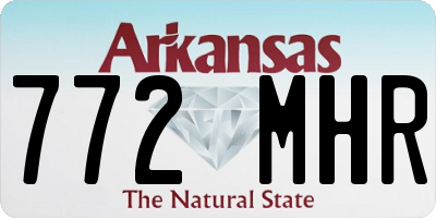 AR license plate 772MHR