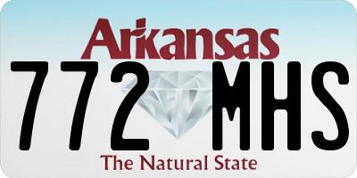 AR license plate 772MHS