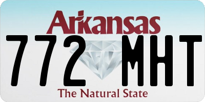 AR license plate 772MHT