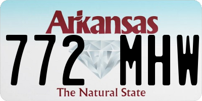 AR license plate 772MHW
