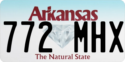 AR license plate 772MHX