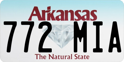 AR license plate 772MIA