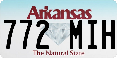 AR license plate 772MIH