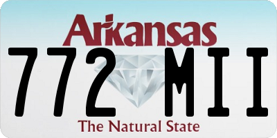 AR license plate 772MII
