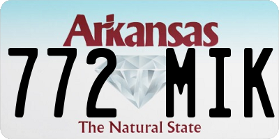 AR license plate 772MIK