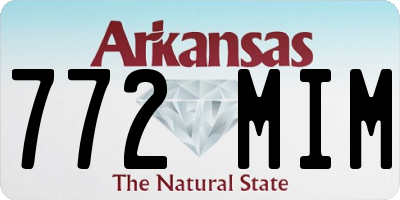 AR license plate 772MIM