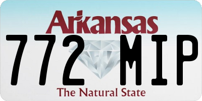 AR license plate 772MIP