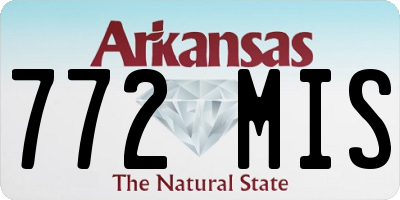 AR license plate 772MIS