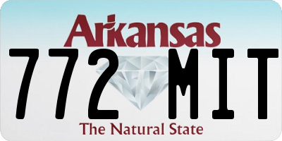 AR license plate 772MIT