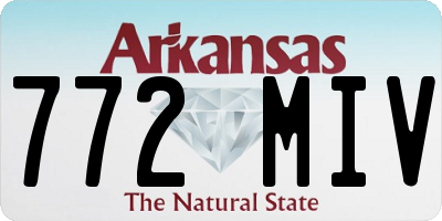 AR license plate 772MIV