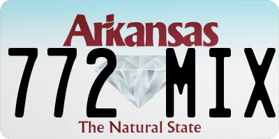 AR license plate 772MIX