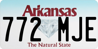 AR license plate 772MJE