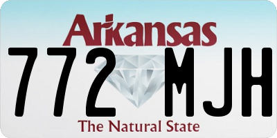 AR license plate 772MJH