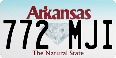 AR license plate 772MJI