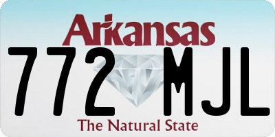 AR license plate 772MJL