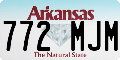 AR license plate 772MJM