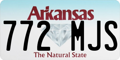AR license plate 772MJS