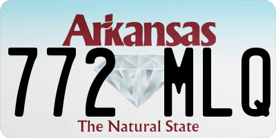 AR license plate 772MLQ