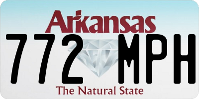 AR license plate 772MPH