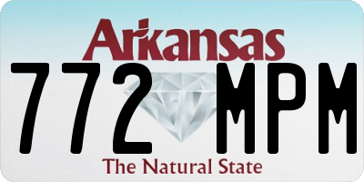AR license plate 772MPM