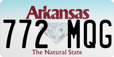 AR license plate 772MQG