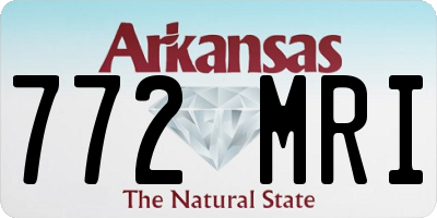 AR license plate 772MRI